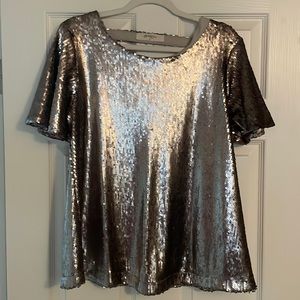 Altar’d State: A Beautiful Soul silver sequins top, worn once.